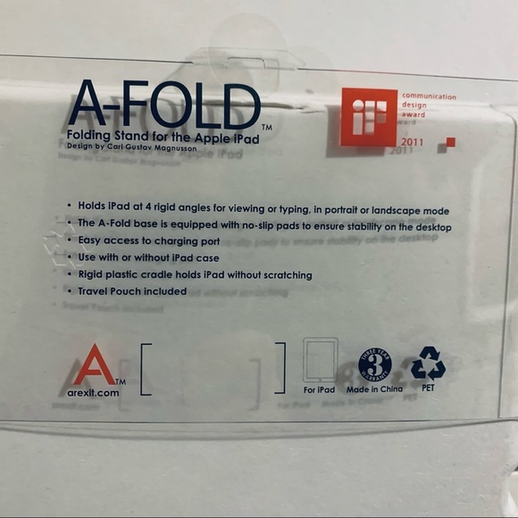 NWT AREXIT “A-FOLD” iPad / Tablet Folding Stand - Picture 6 of 9